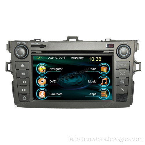 in-Dash Car Head Unit Audio Entertainment DVD Player GPS Navigation System Special for Toyota Corolla (C7002TC)
